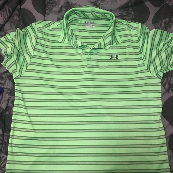 neon green under armour shirt